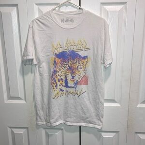 Def Leppard Animal Shirt WHITE size s/m